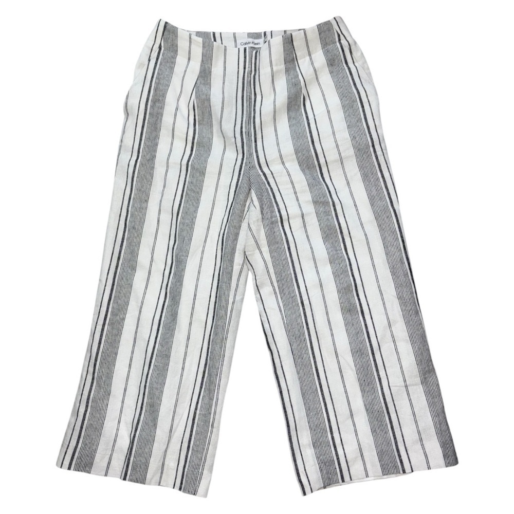 Calvin Klein Linen Cropped Capri Pants